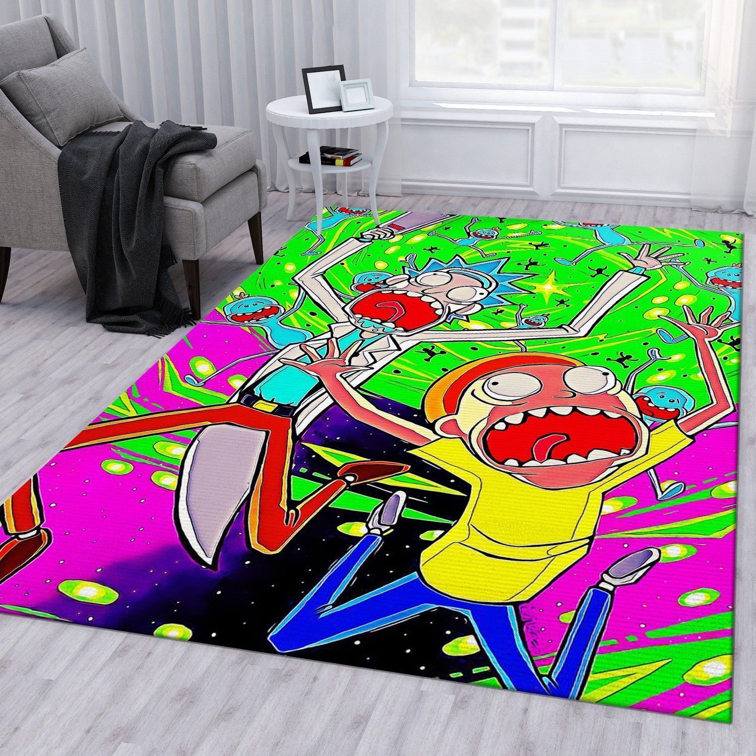 Rick And Morty Christmas Gift Rug Living Room Rug Home Decor Floor Decor - Indoor Outdoor Rugs