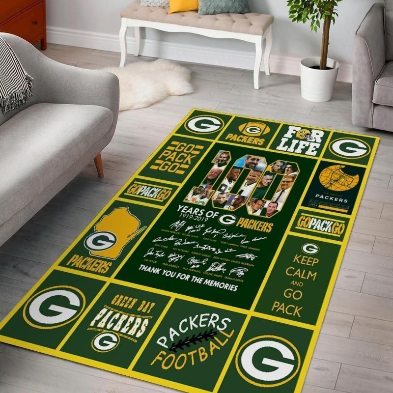 Green Bay Packers Ver 10 Rug Living Room Rug Christmas Gift US Decor - Indoor Outdoor Rugs