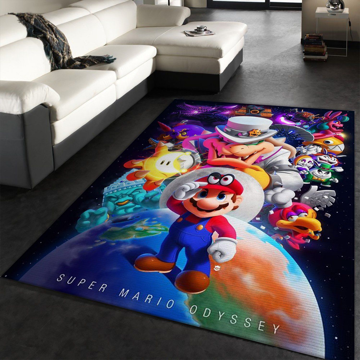 SUPER MARIO ODYSSEY VIDEO GAME Area Rugs Living Room Carpet FN301142 Christmas Gift Floor Decor The US Decor - Indoor Outdoor Rugs