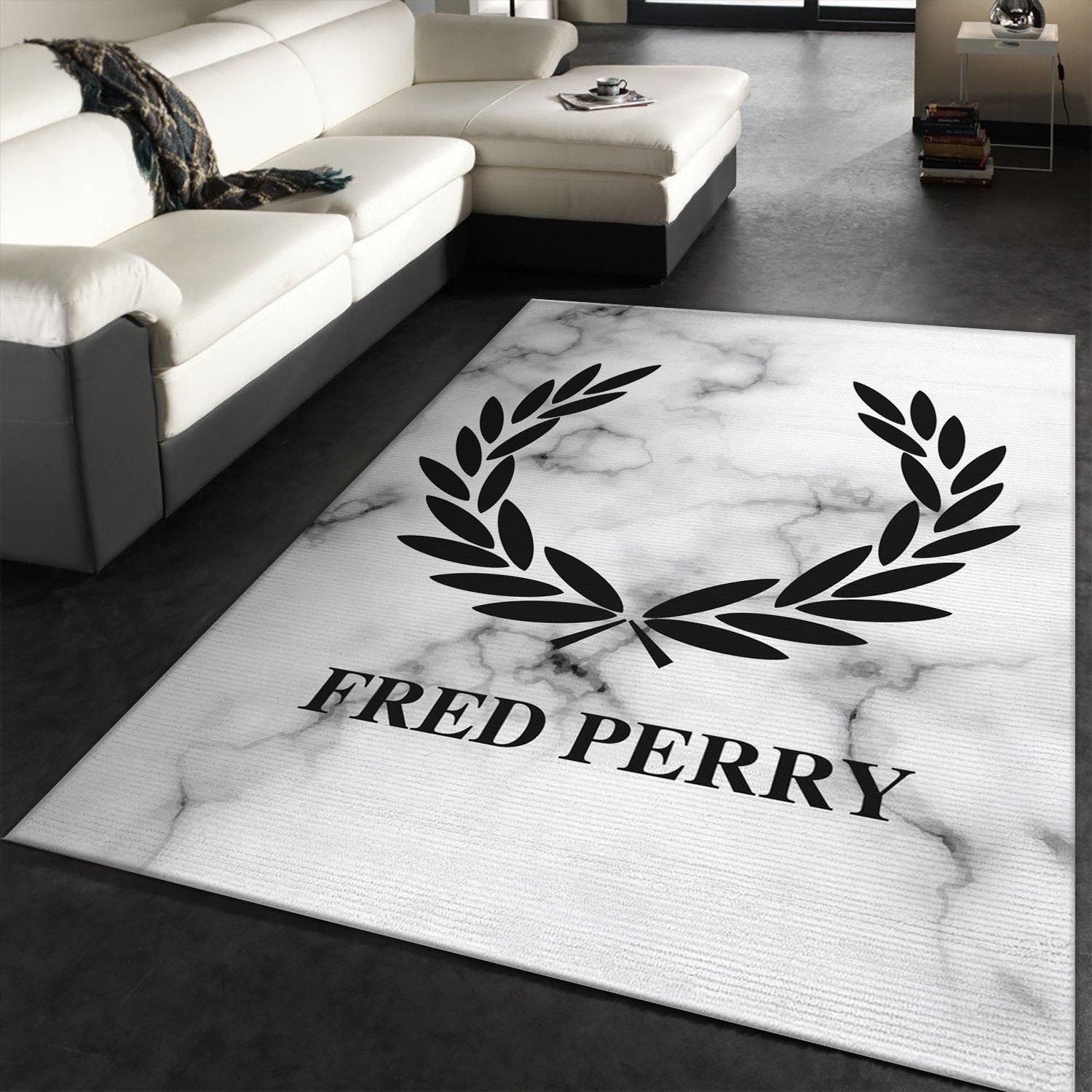 Fred Perry Rectangle Rug Fashion Brand Rug Christmas Gift US Decor - Indoor Outdoor Rugs