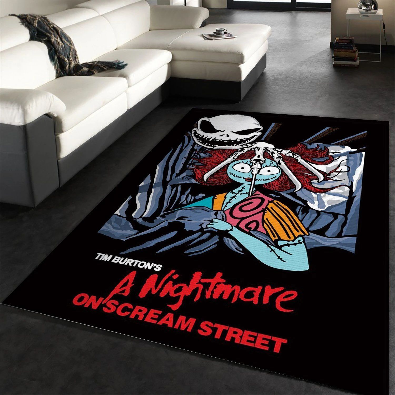 Nightmare On Scream Street Area Rug For Christmas, Kitchen Rug, US Gift Decor - Indoor Outdoor Rugs