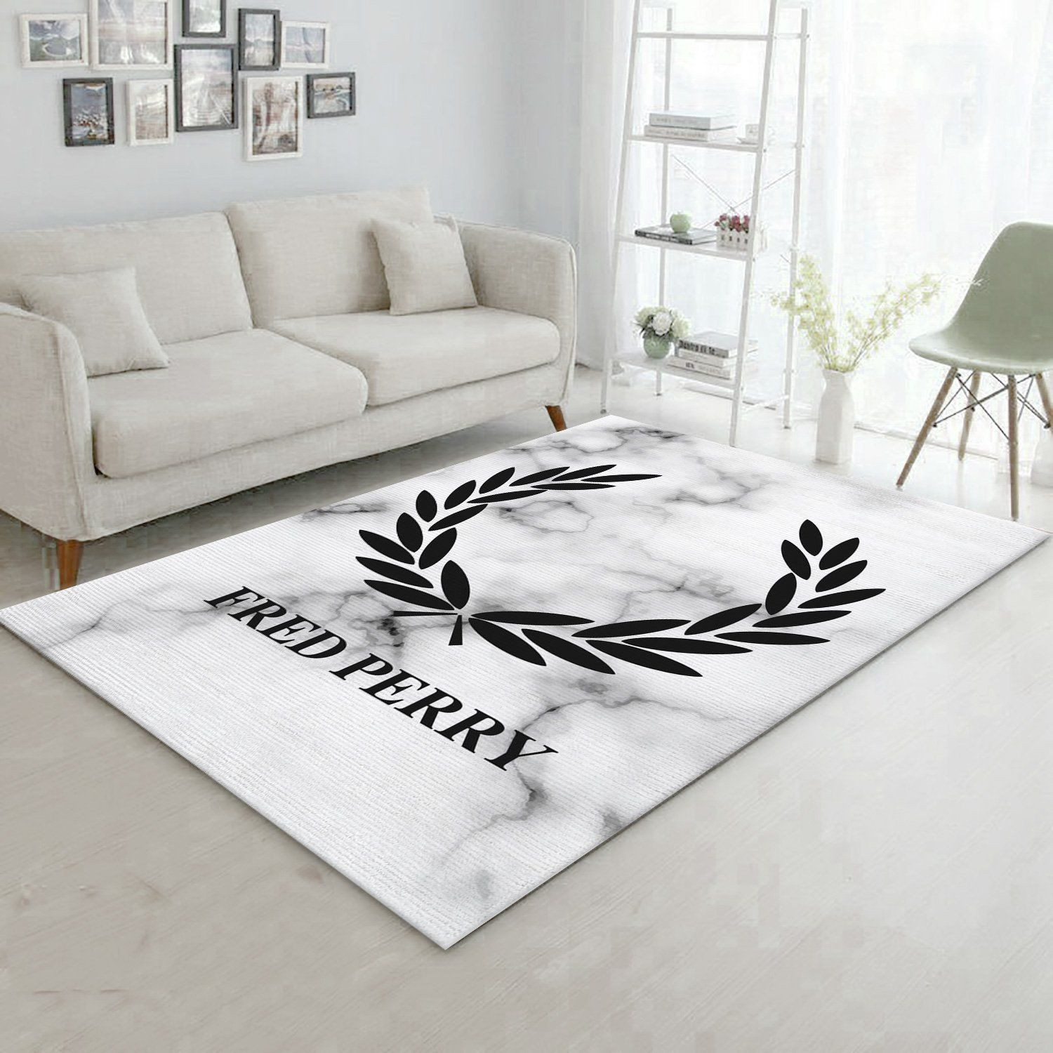 Fred Perry Rectangle Rug Fashion Brand Rug Christmas Gift US Decor - Indoor Outdoor Rugs