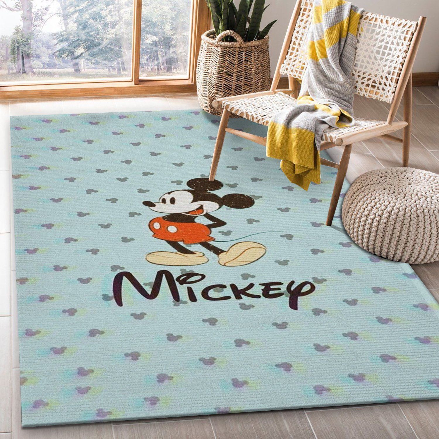 Mickey Mouse Disney Rug Bedroom Christmas Gift US Decor - Indoor Outdoor Rugs