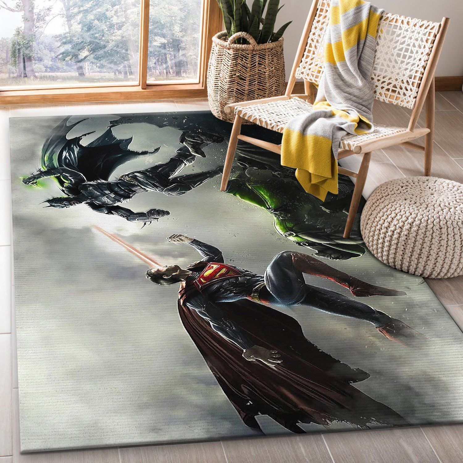 Batman VS Superman Area Rugs DC Comics SuperHero Movies Living Room Carpet Christmas Gift Floor Decor The US Decor - Indoor Outdoor Rugs