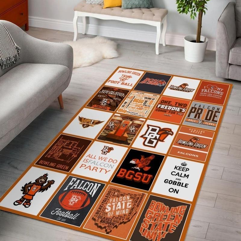 Bowling Green Falcons Rug Living Room Rug Home US Decor - Indoor Outdoor Rugs