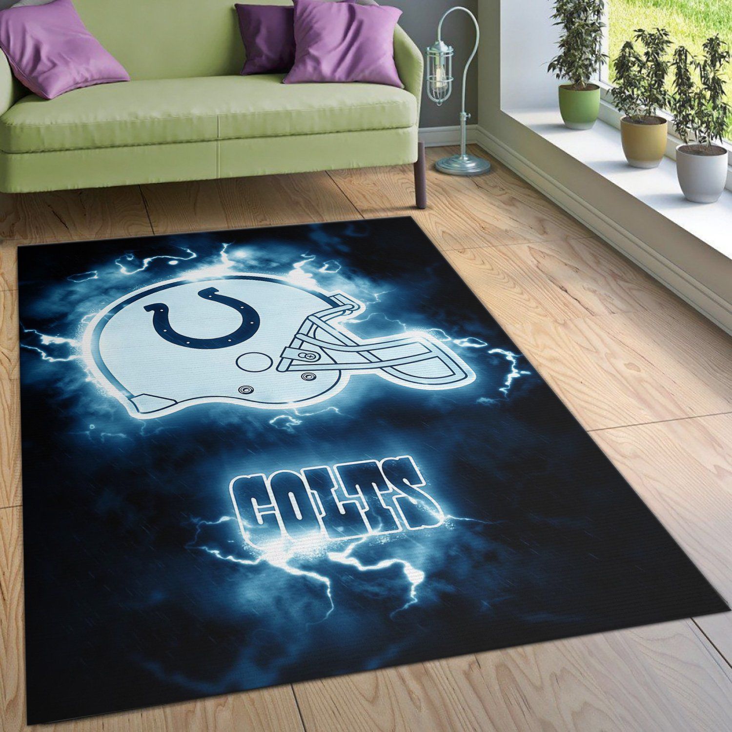 Indianapolis Colts NFL Area Rug Bedroom Rug Home US Decor - Indoor Outdoor Rugs