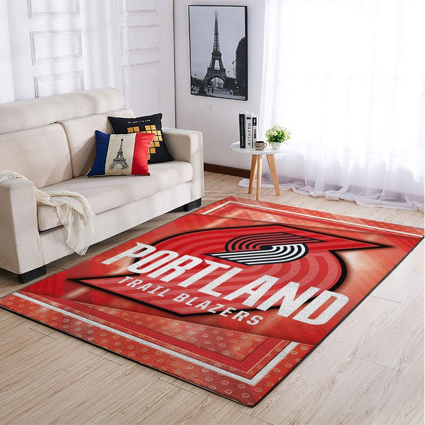 Portland Trailblazers Nba Team Logo Style Nice Gift Home Decor Rectangle Area Rug - Indoor Outdoor Rugs