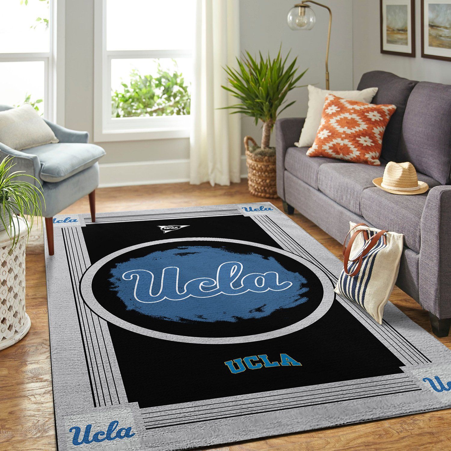 Ucla Bruins Ncaa Team Logo Nice Gift Home Decor Rectangle Area Rug - Indoor Outdoor Rugs