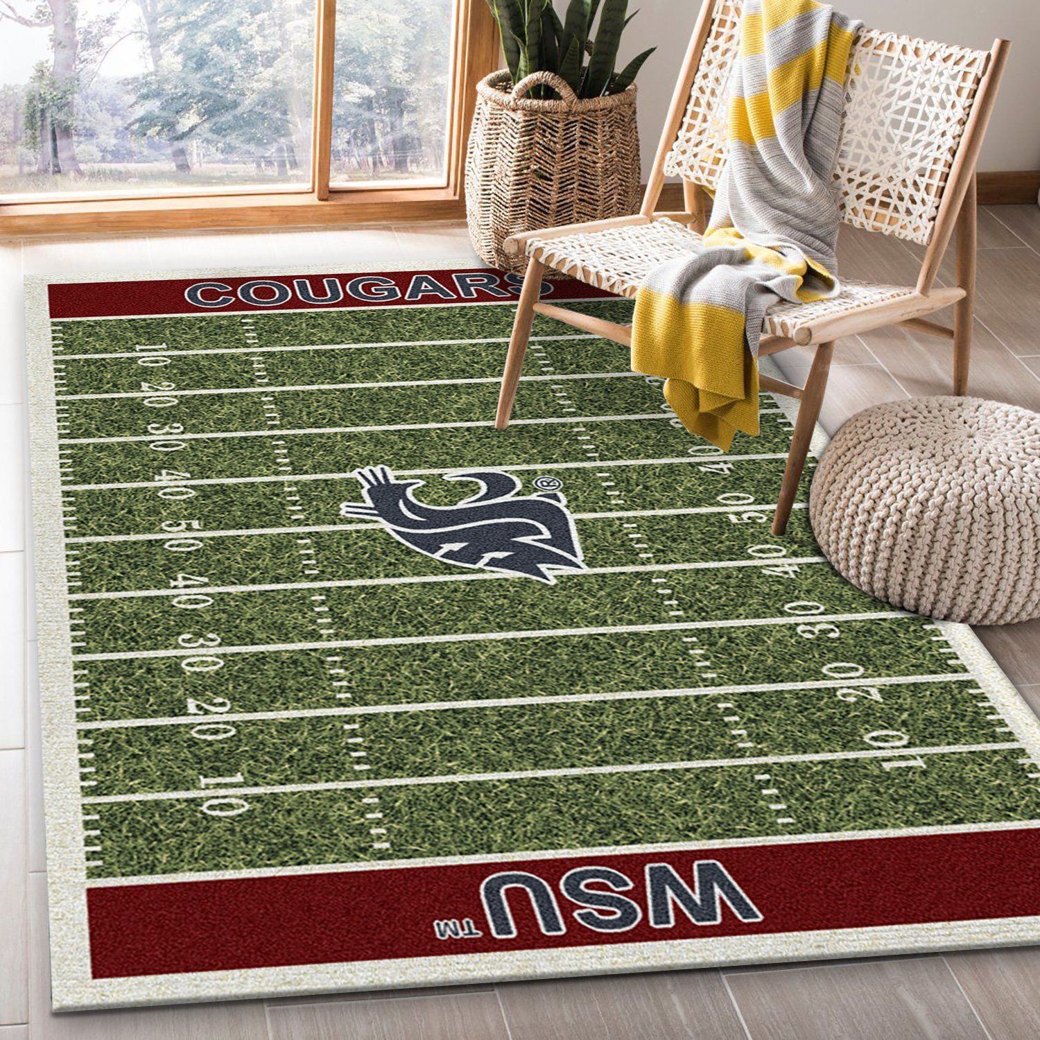 College State NFL Team Logo Area Rug, Bedroom Rug, Home Decor Floor Decor - Indoor Outdoor Rugs