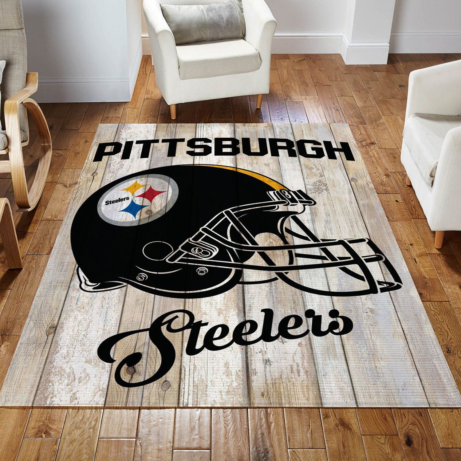 Pittsburgh Steelers Nfl Football Team Area Rug For Gift Bedroom Rug Home Decor Floor Decor - Indoor Outdoor Rugs