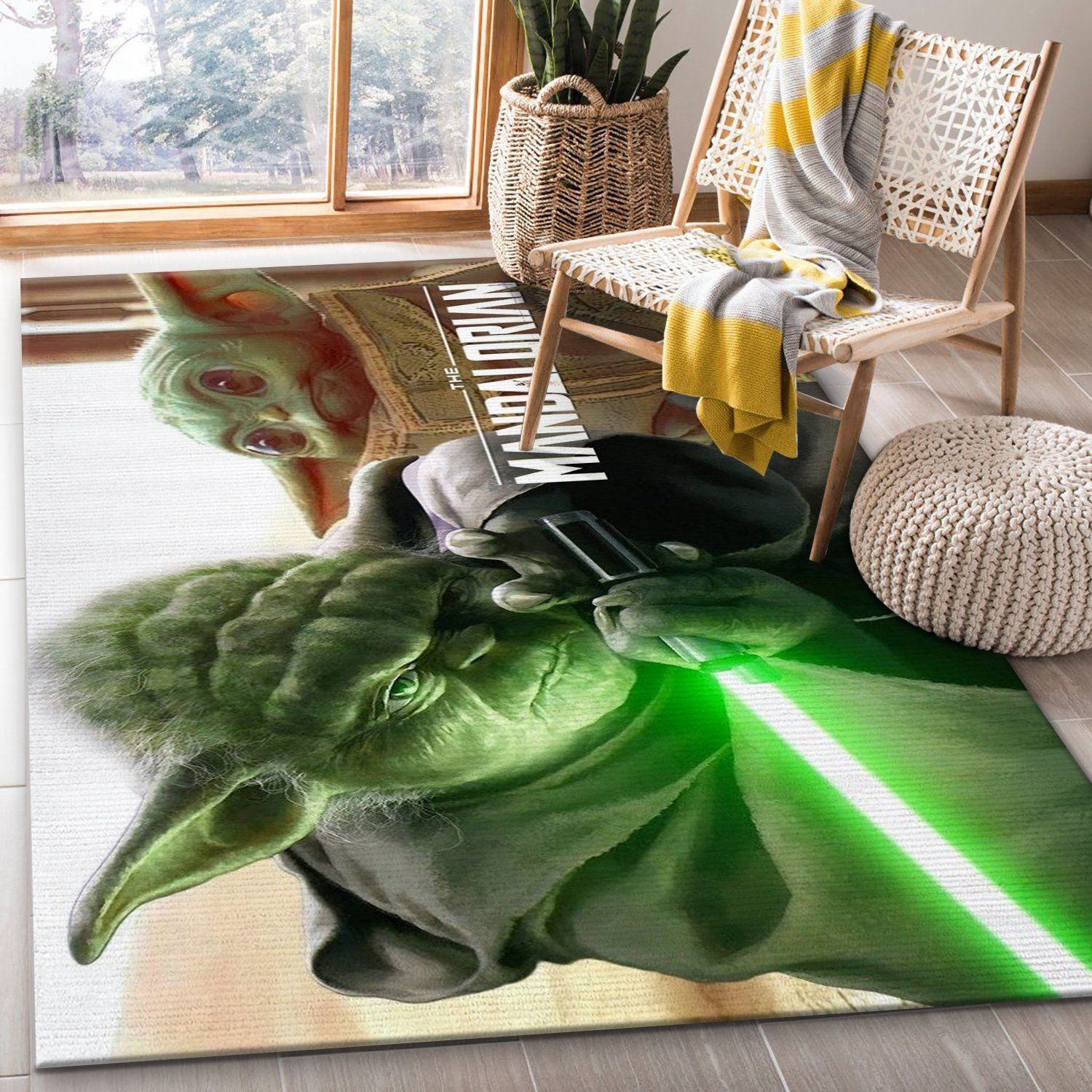 Baby Yoda Ver5 Area Rug Living Room Rug US Gift Decor - Indoor Outdoor Rugs