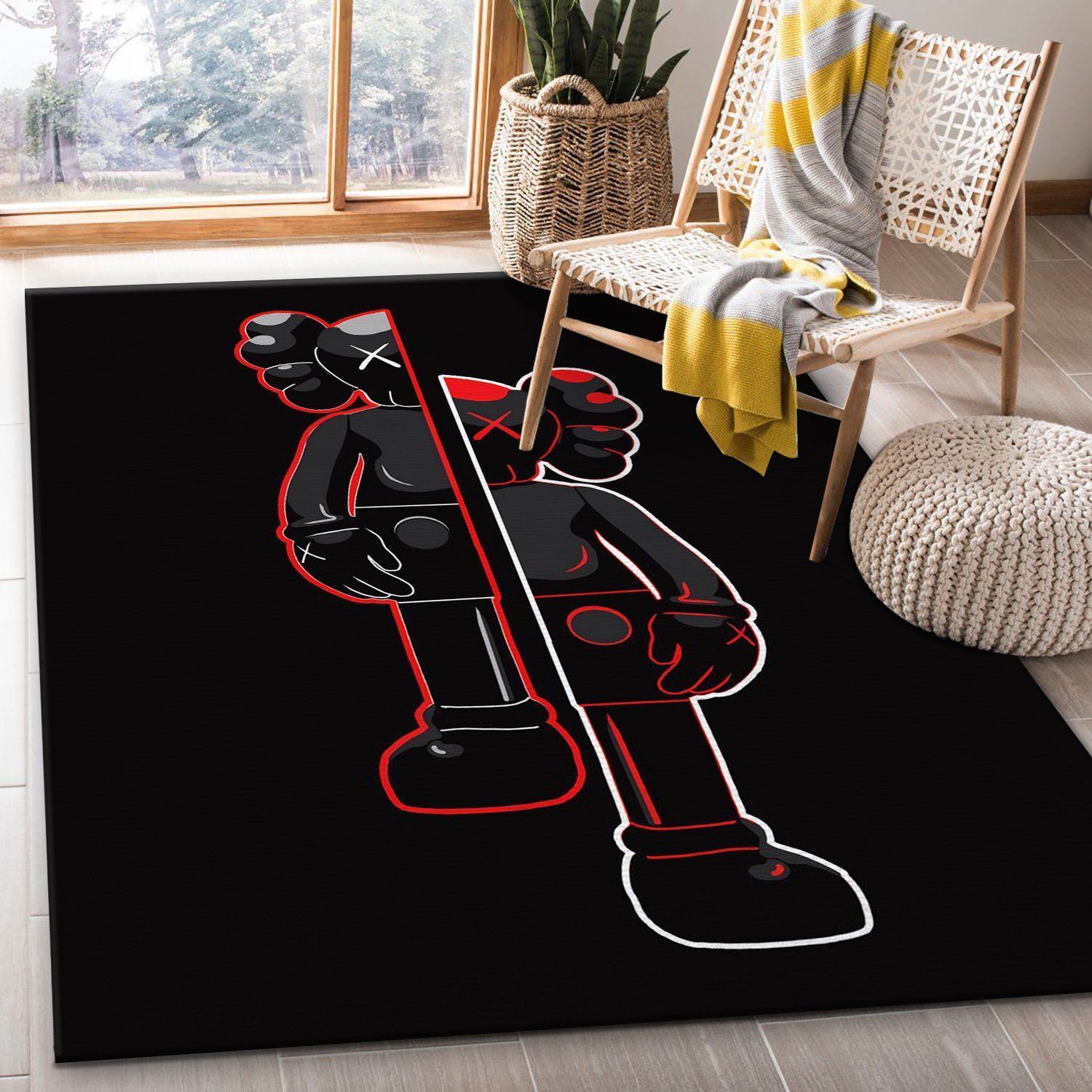 Kaws Area Rugs Living Room Rug Christmas Gift US Decor - Indoor Outdoor Rugs