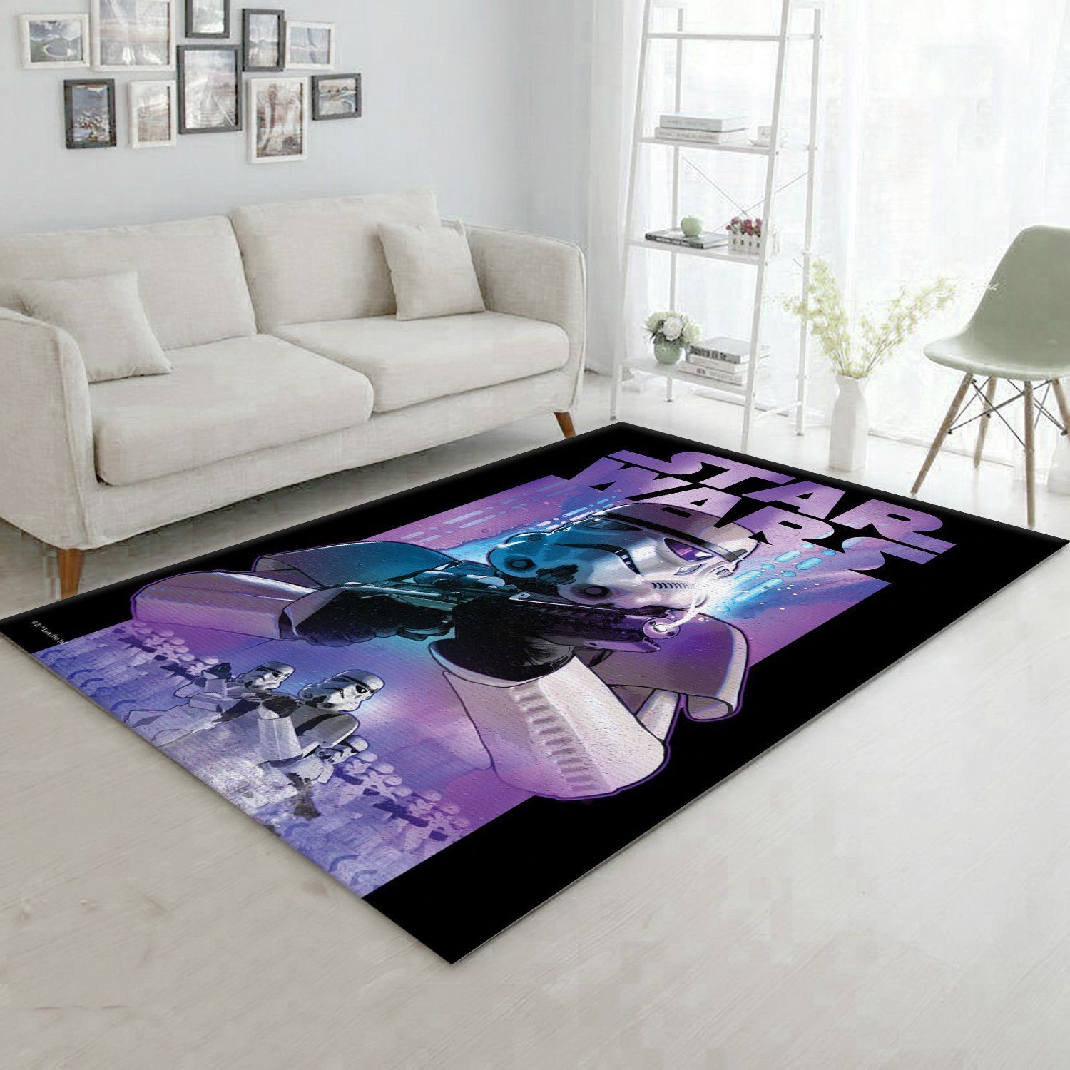 Stormtrooper Rug, Dark Side vs Light Side, US Gift Decor - Indoor Outdoor Rugs