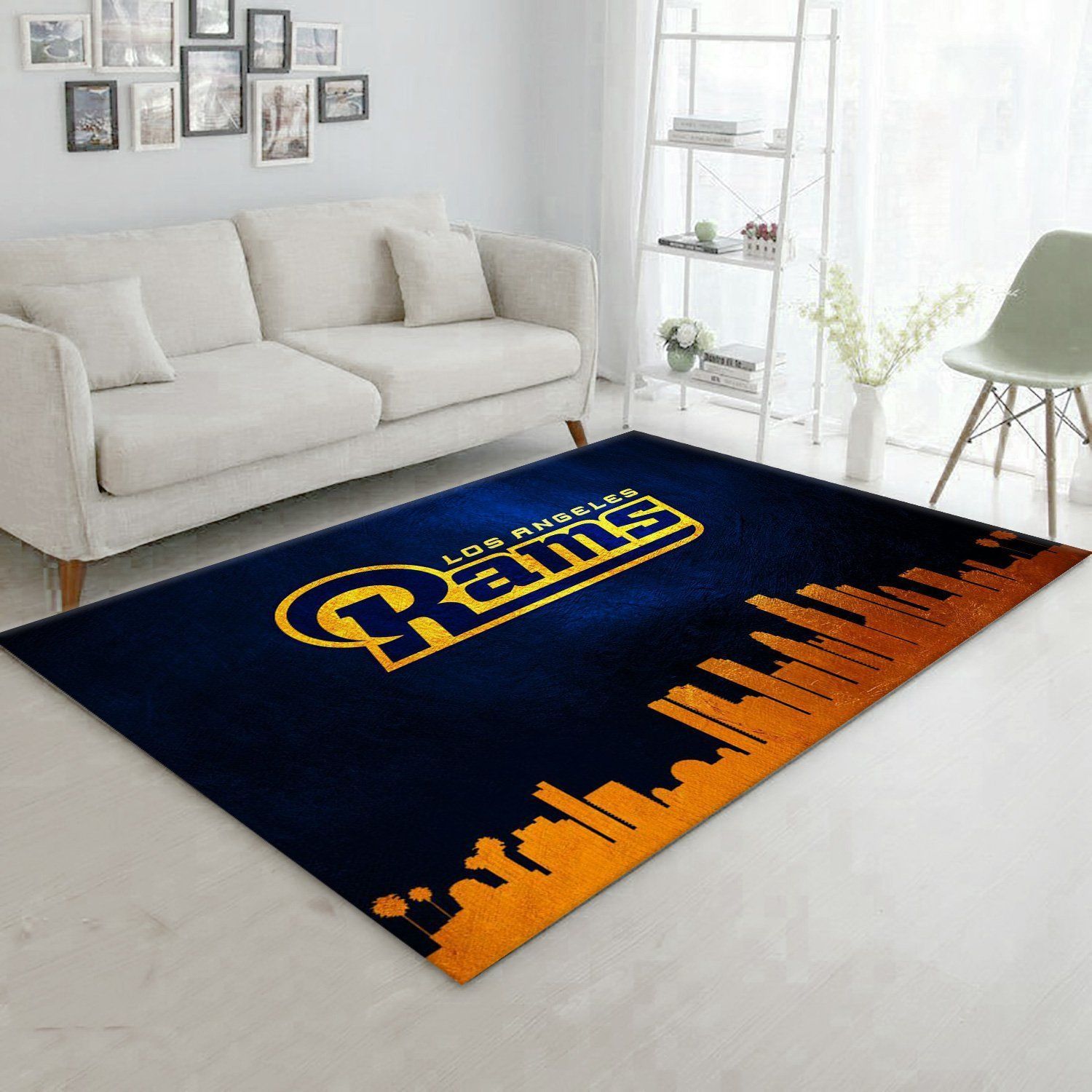 Los Angeles Rams Skyline NFL Area Rug Carpet, Kitchen Rug, Christmas Gift US Decor - Indoor Outdoor Rugs