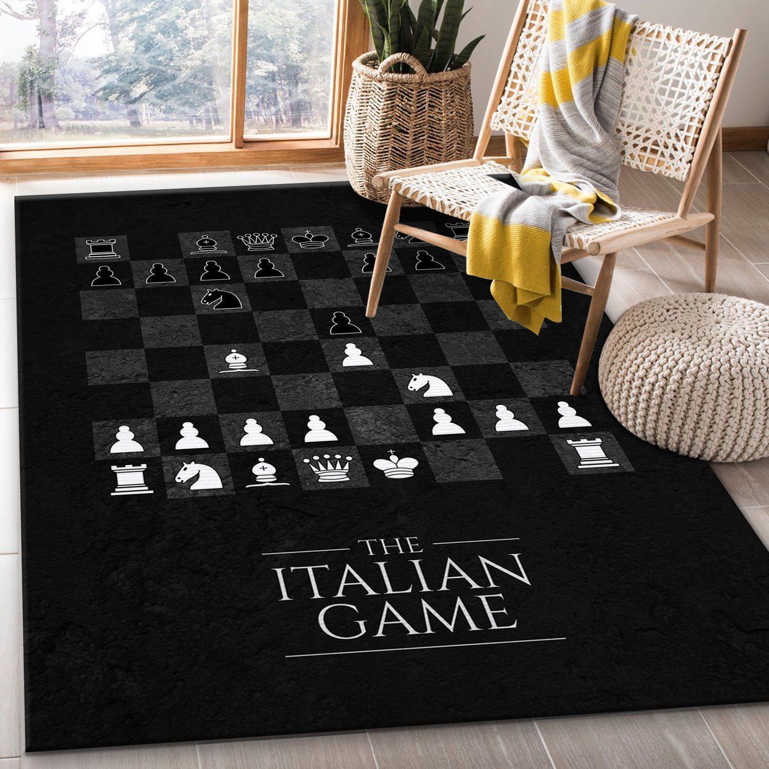 Italian Game Chess Rug Bedroom Rug Home Decor Floor Decor - Indoor Outdoor Rugs