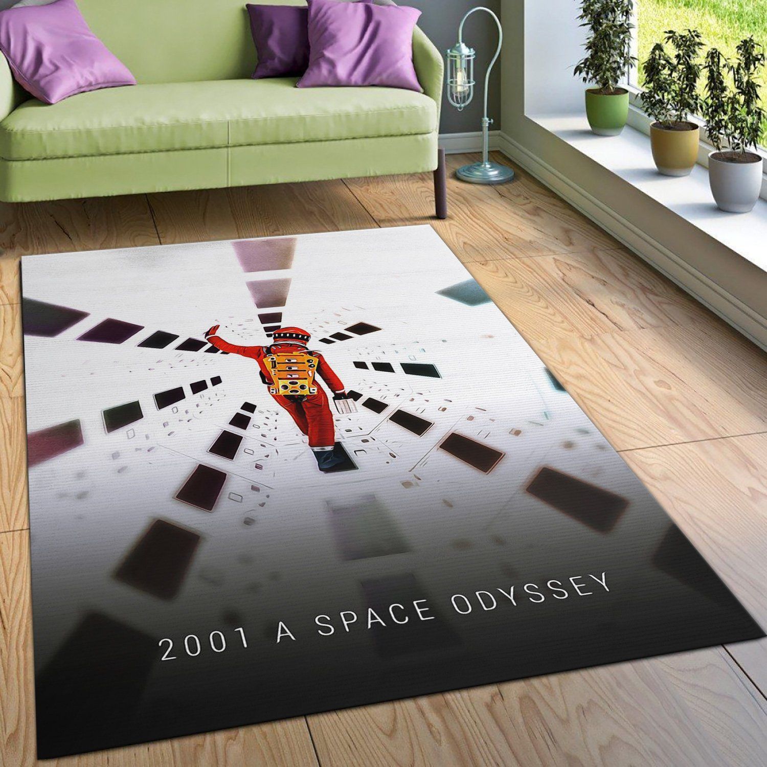 2001 A Space Odyssey Area Rug Art Painting Movie Rugs Family Gift US Decor - Indoor Outdoor Rugs