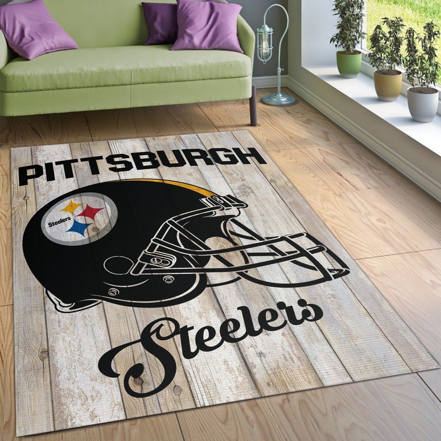 Pittsburgh Steelers Nfl Football Team Area Rug For Gift Bedroom Rug Home Decor Floor Decor - Indoor Outdoor Rugs