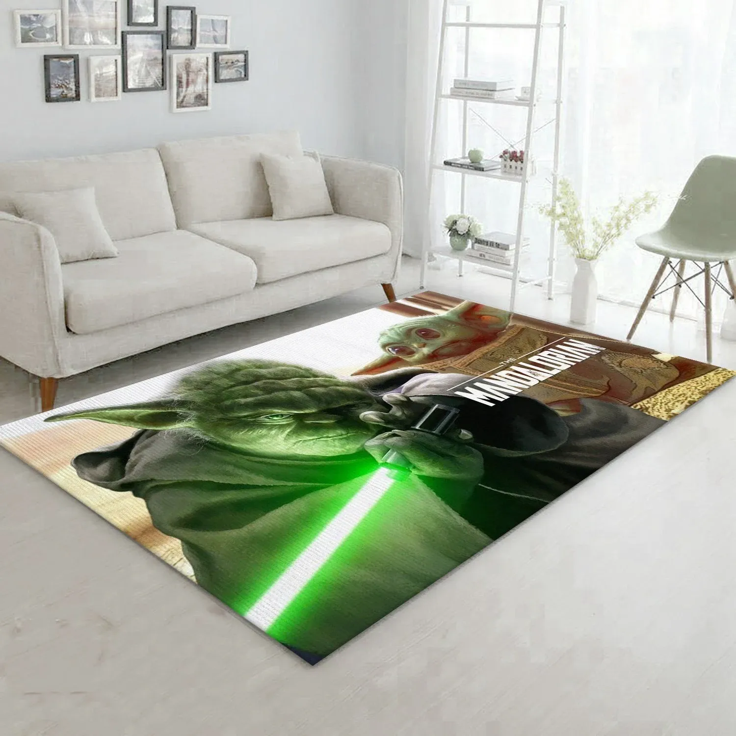 Baby Yoda Ver5 Area Rug Living Room Rug US Gift Decor - Indoor Outdoor Rugs