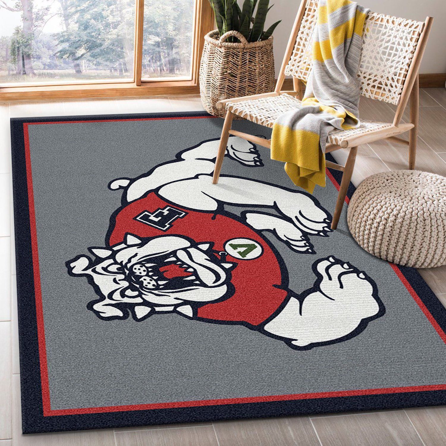 College Spirit Fresno State Sport Area Rug Team Logo Family Gift US Decor - Indoor Outdoor Rugs