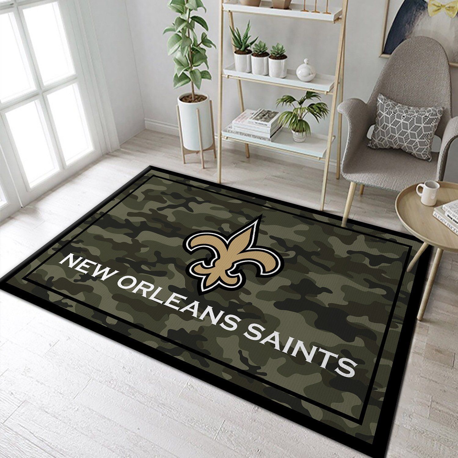 New Orleans Saints Nfl Rug Room Carpet Sport Custom Area Floor Home Decor V3 - Indoor Outdoor Rugs