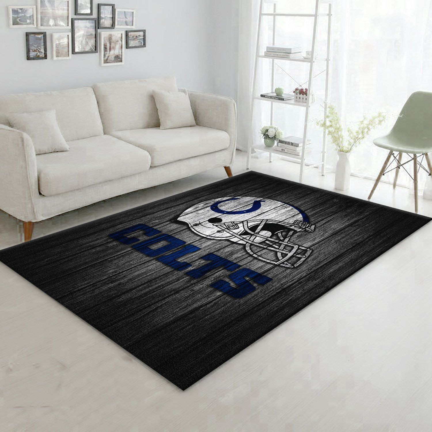 Indianapolis Colts Nfl Area Rug Living Room Rug Home Decor Floor Decor - Indoor Outdoor Rugs