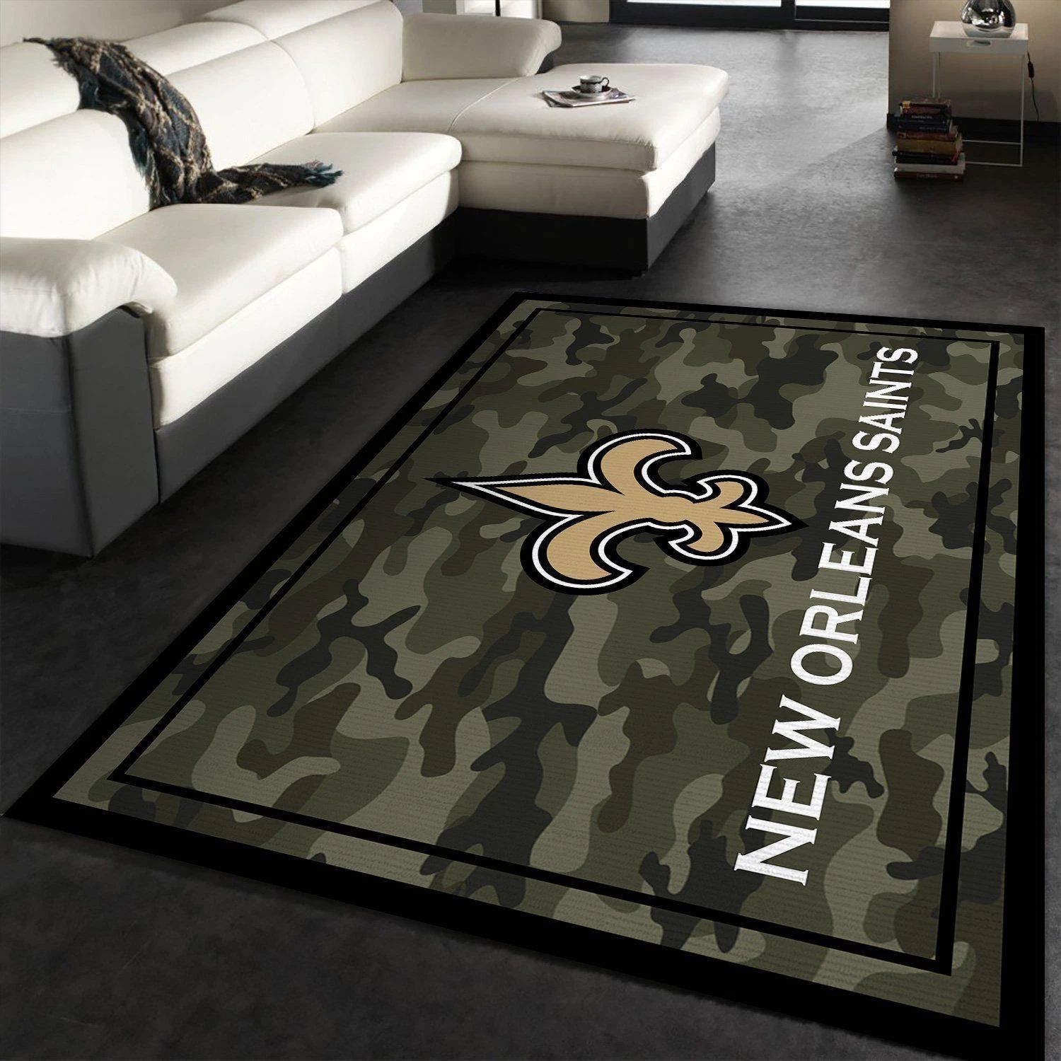 New Orleans Saints Nfl Rug Room Carpet Sport Custom Area Floor Home Decor V3 - Indoor Outdoor Rugs