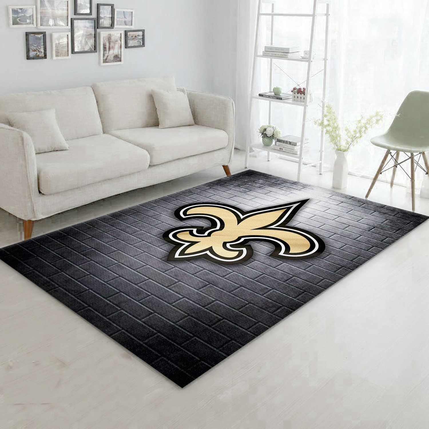 New Orleans Saints Nfl Area Rug Bedroom Rug Family Gift US Decor - Indoor Outdoor Rugs