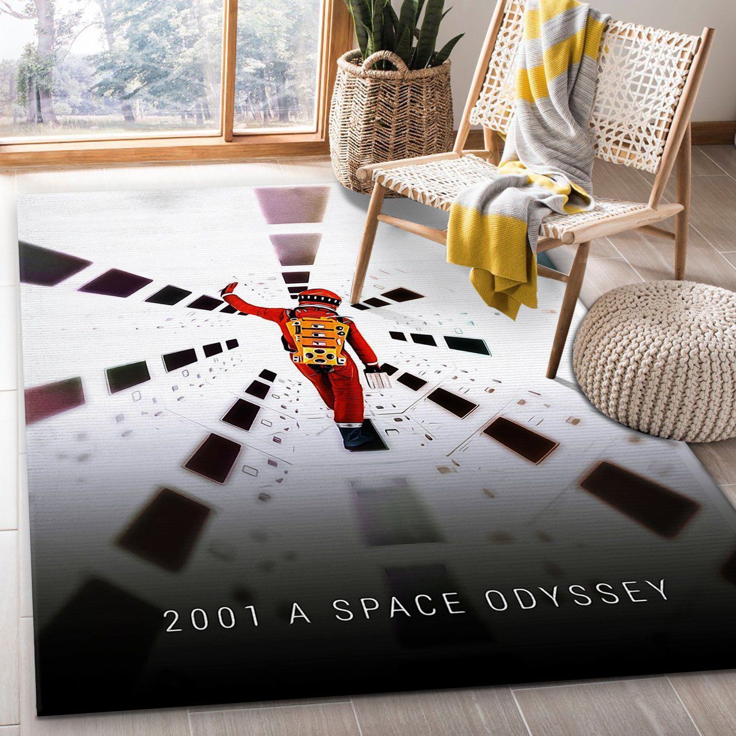 2001 A Space Odyssey Area Rug Art Painting Movie Rugs Family Gift US Decor - Indoor Outdoor Rugs