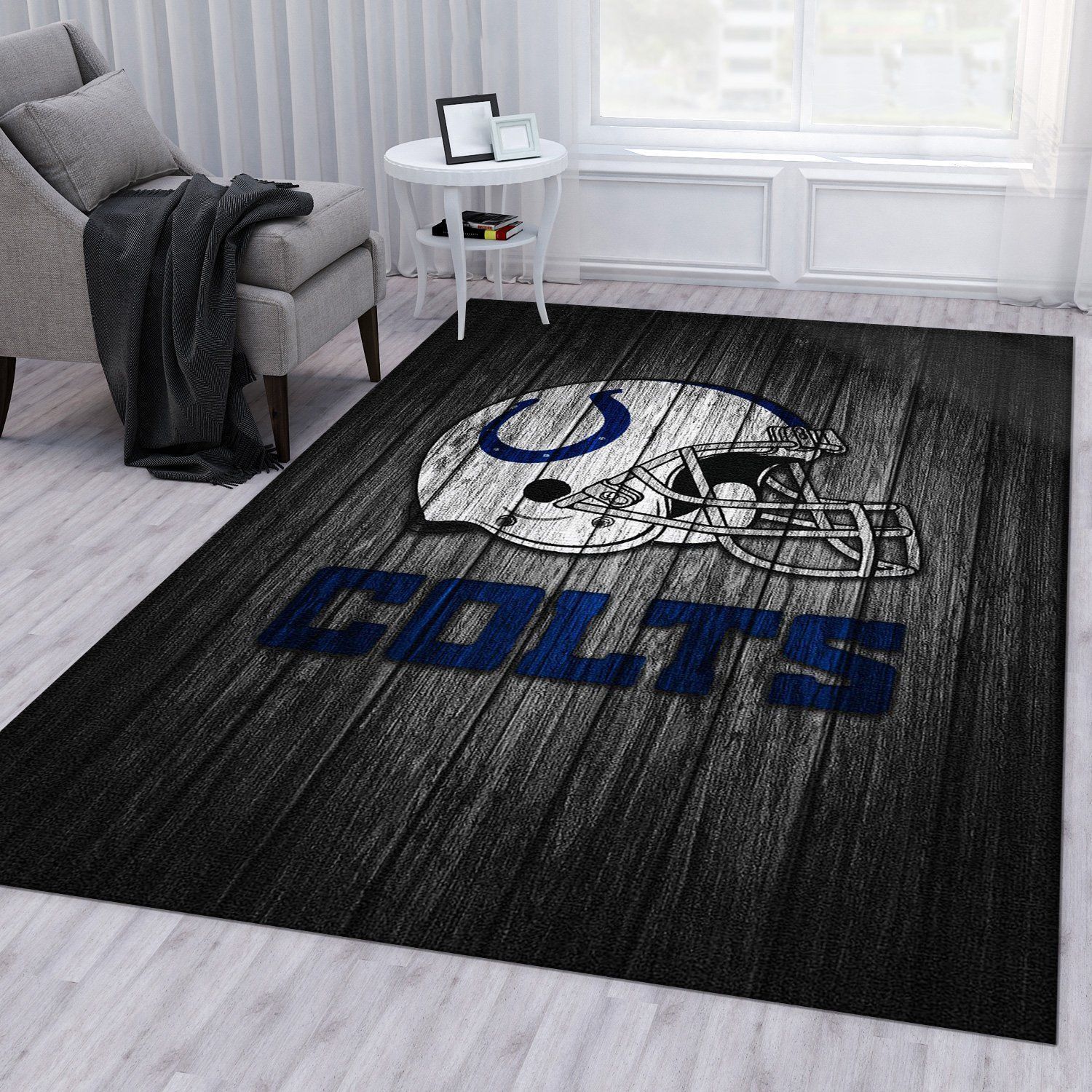 Indianapolis Colts Nfl Area Rug Living Room Rug Home Decor Floor Decor - Indoor Outdoor Rugs