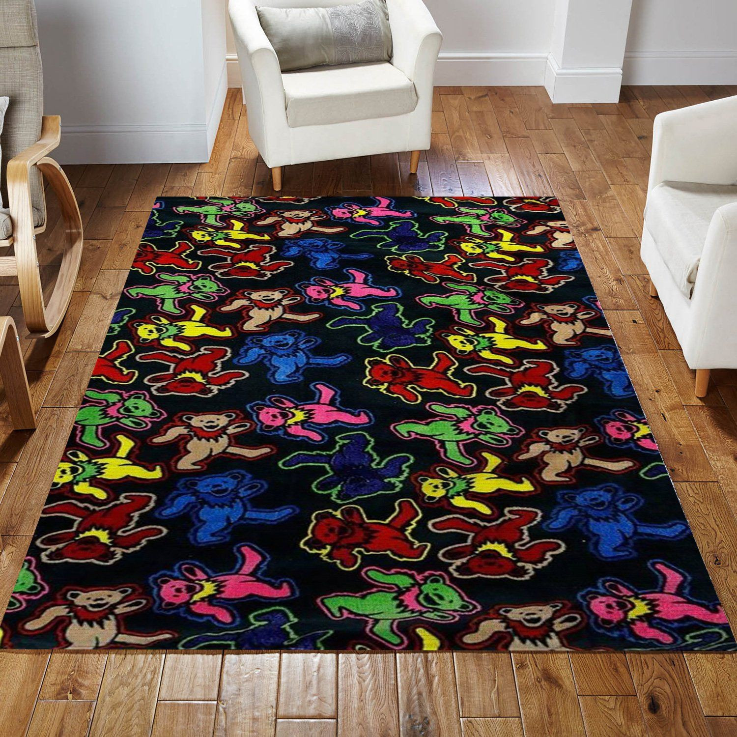 Deadhead Bears Area Rug For Christmas Living Room Rug Home US Decor - Indoor Outdoor Rugs