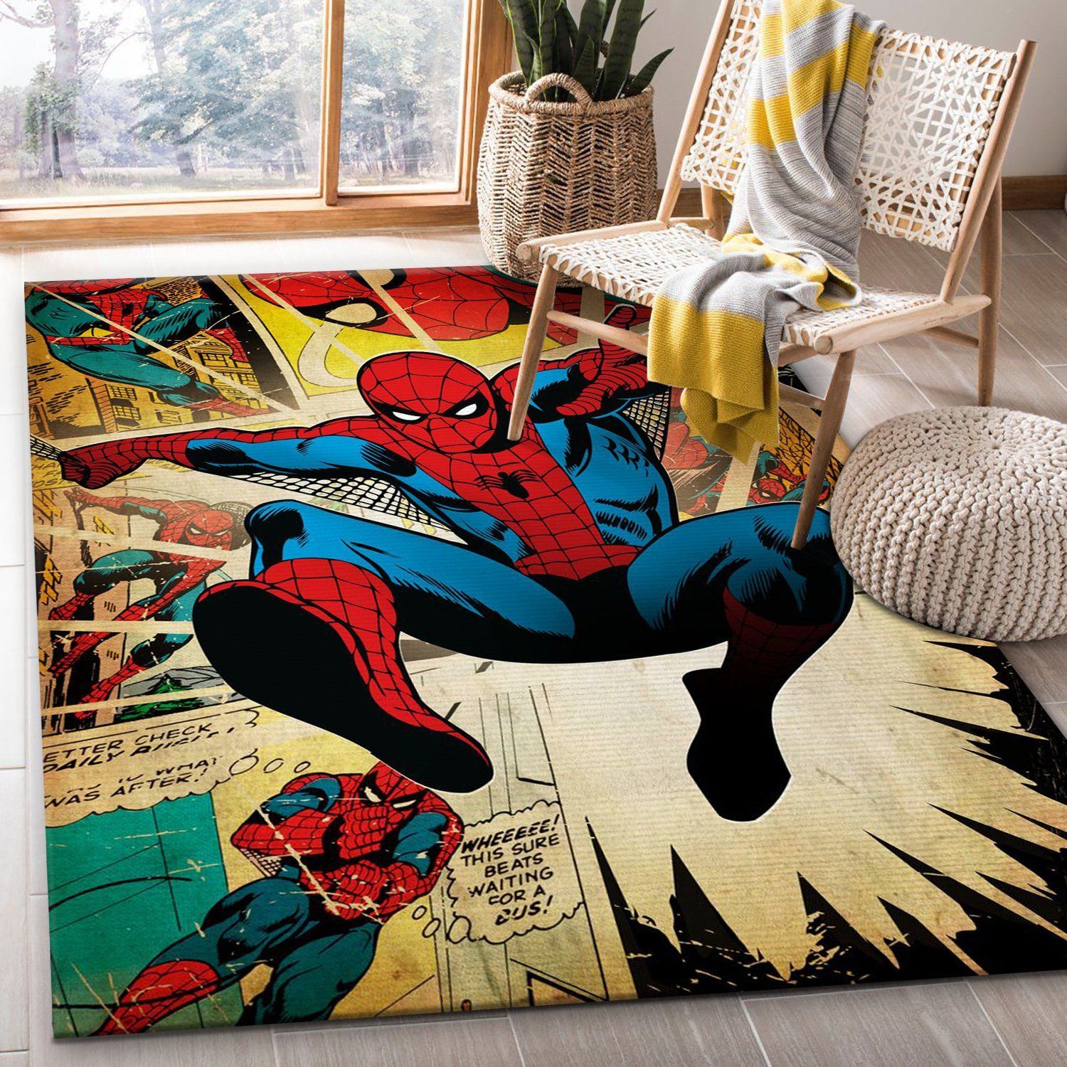 Spider Man Hero Movie Area Rug For Christmas Bedroom Christmas Gift US Decor - Indoor Outdoor Rugs