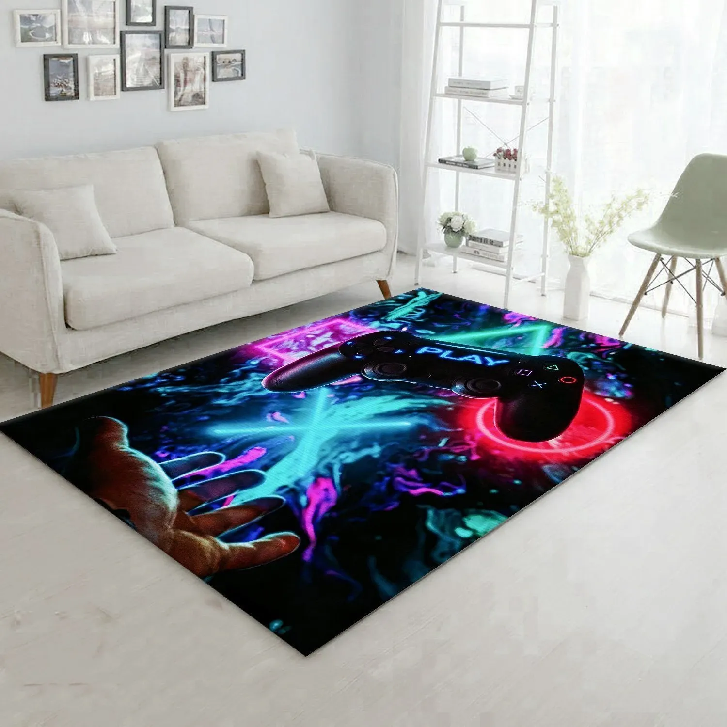 Playstation Control Gaming Everything FN190209 Gaming Area Rug Floor Decor The US Decor - Indoor Outdoor Rugs