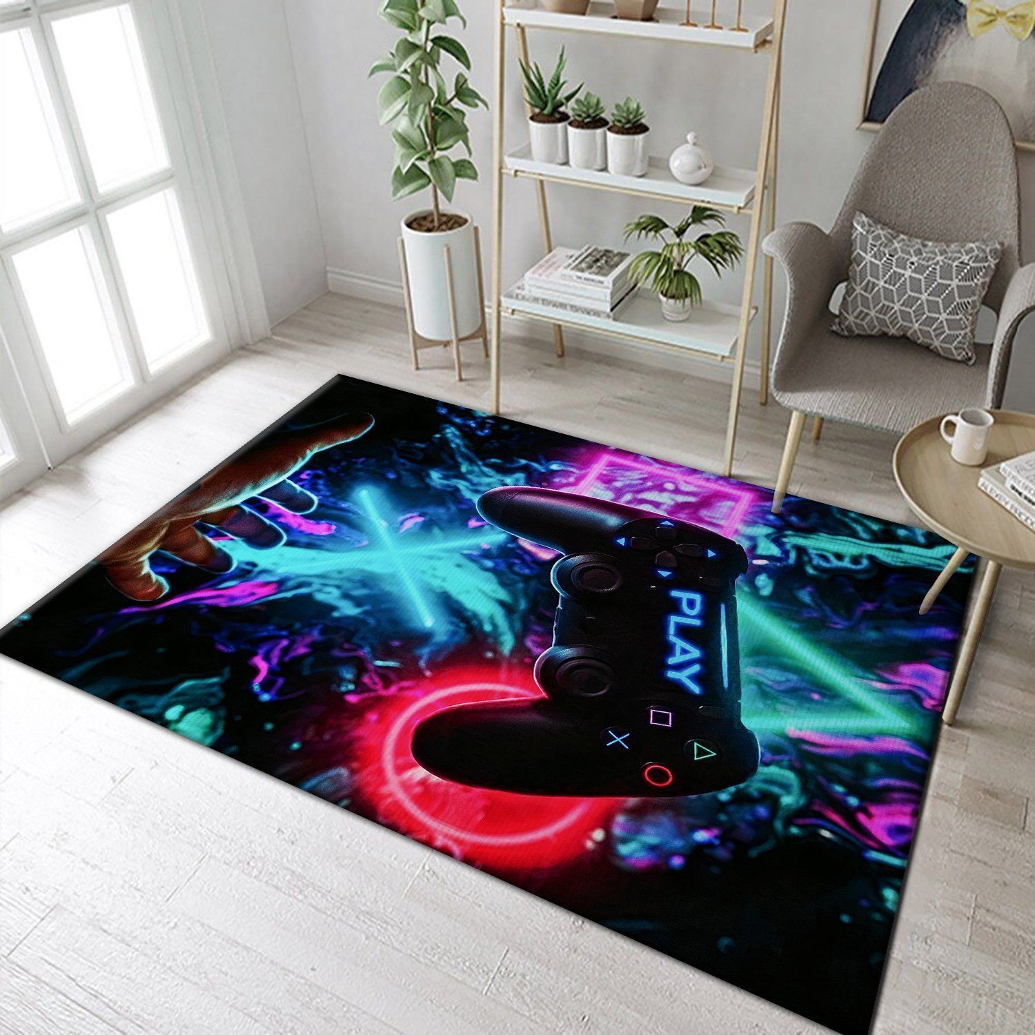 Playstation Control Gaming Everything FN190209 Gaming Area Rug Floor Decor The US Decor - Indoor Outdoor Rugs