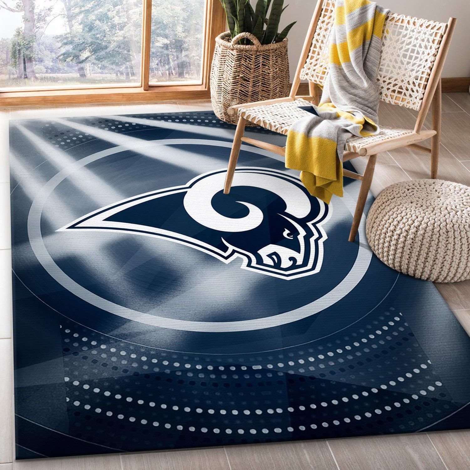 Los Angeles Rams NFL Area Rug Bedroom Rug Family Gift US Decor - Indoor Outdoor Rugs