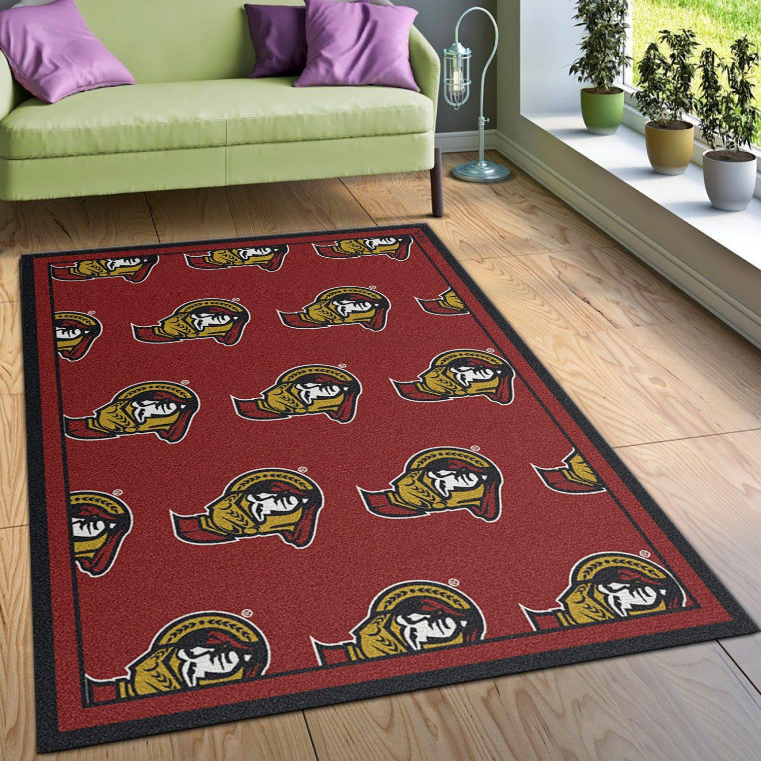 Nhl Repeat Ottawa Senators Team Logo Area Rug, Living Room Rug, Home Decor Floor Decor - Indoor Outdoor Rugs