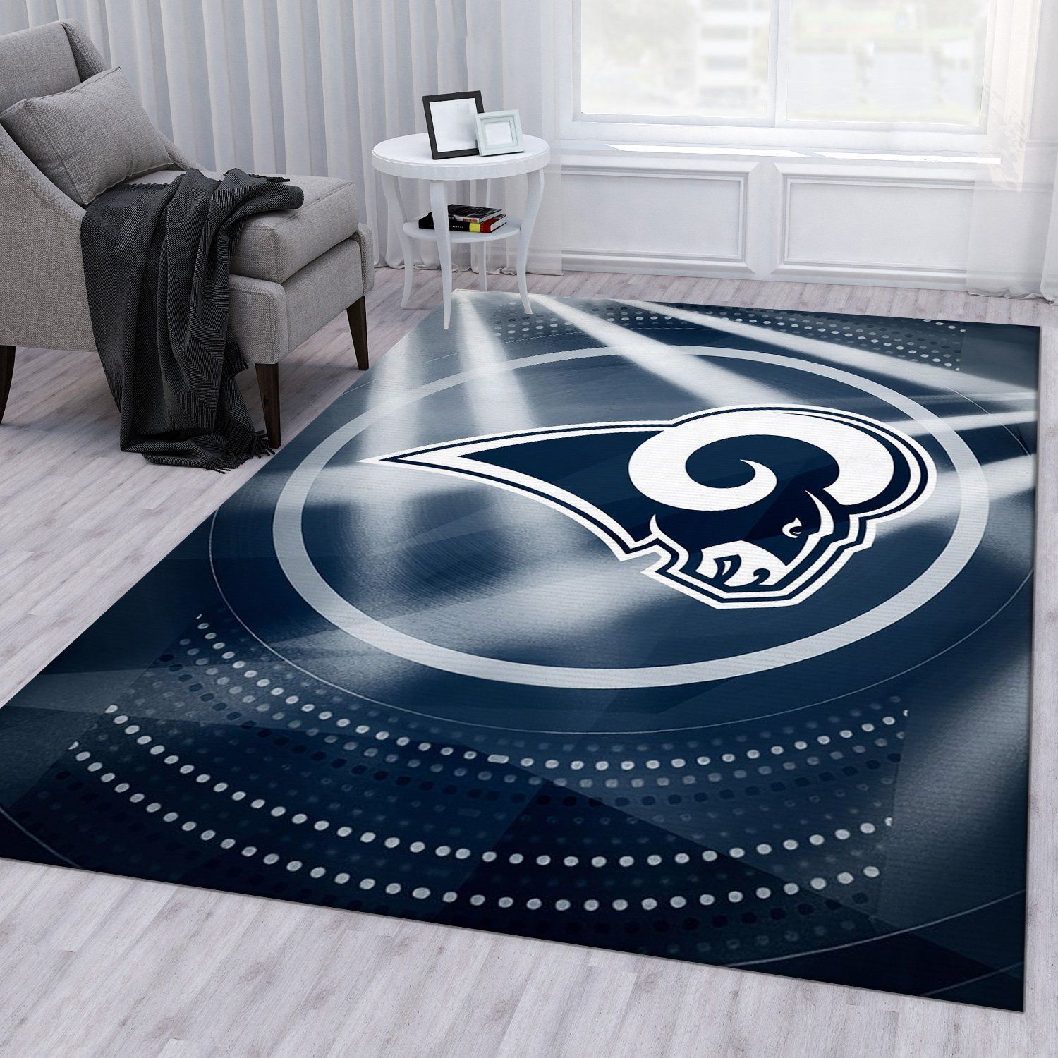 Los Angeles Rams NFL Area Rug Bedroom Rug Family Gift US Decor - Indoor Outdoor Rugs