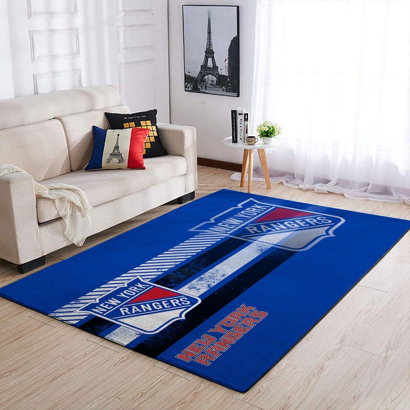 New York Rangers Nhl Team Logo Nice Gift Home Decor Rectangle Area Rug - Indoor Outdoor Rugs