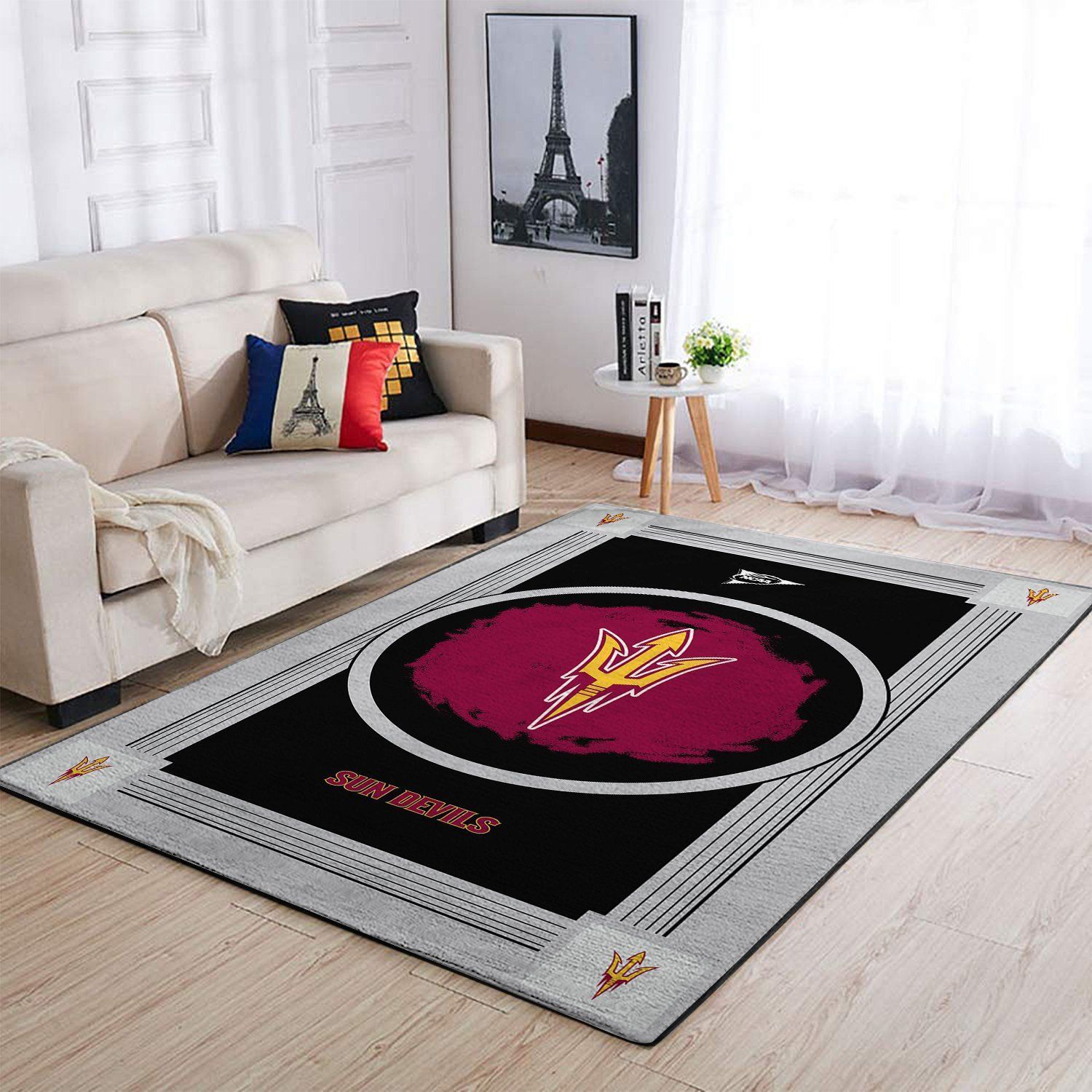 Arizona State Sun Devils Ncaa Team Logo Nice Gift Home Decor Rectangle Area Rug - Indoor Outdoor Rugs