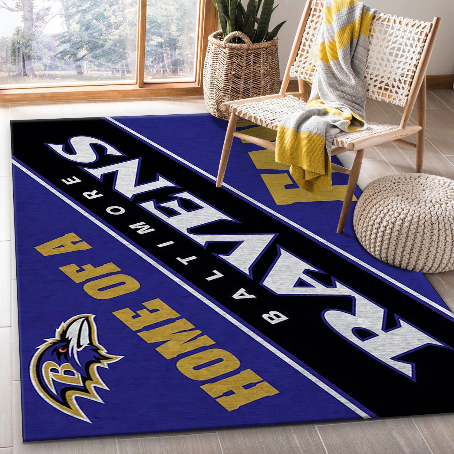 Baltimore Ravens Team Rug NFL Area Rug, Living Room Rug, Christmas Gift US Decor - Indoor Outdoor Rugs