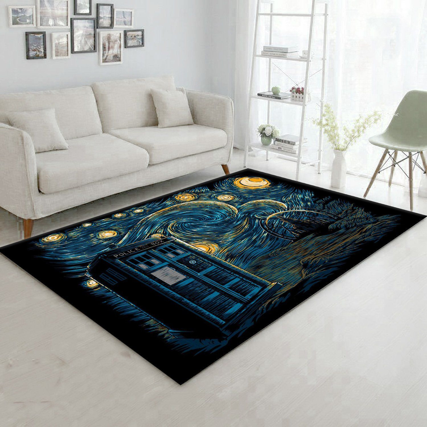 Starry Gallifrey Area Rug, Kitchen Rug, Home US Decor - Indoor Outdoor Rugs