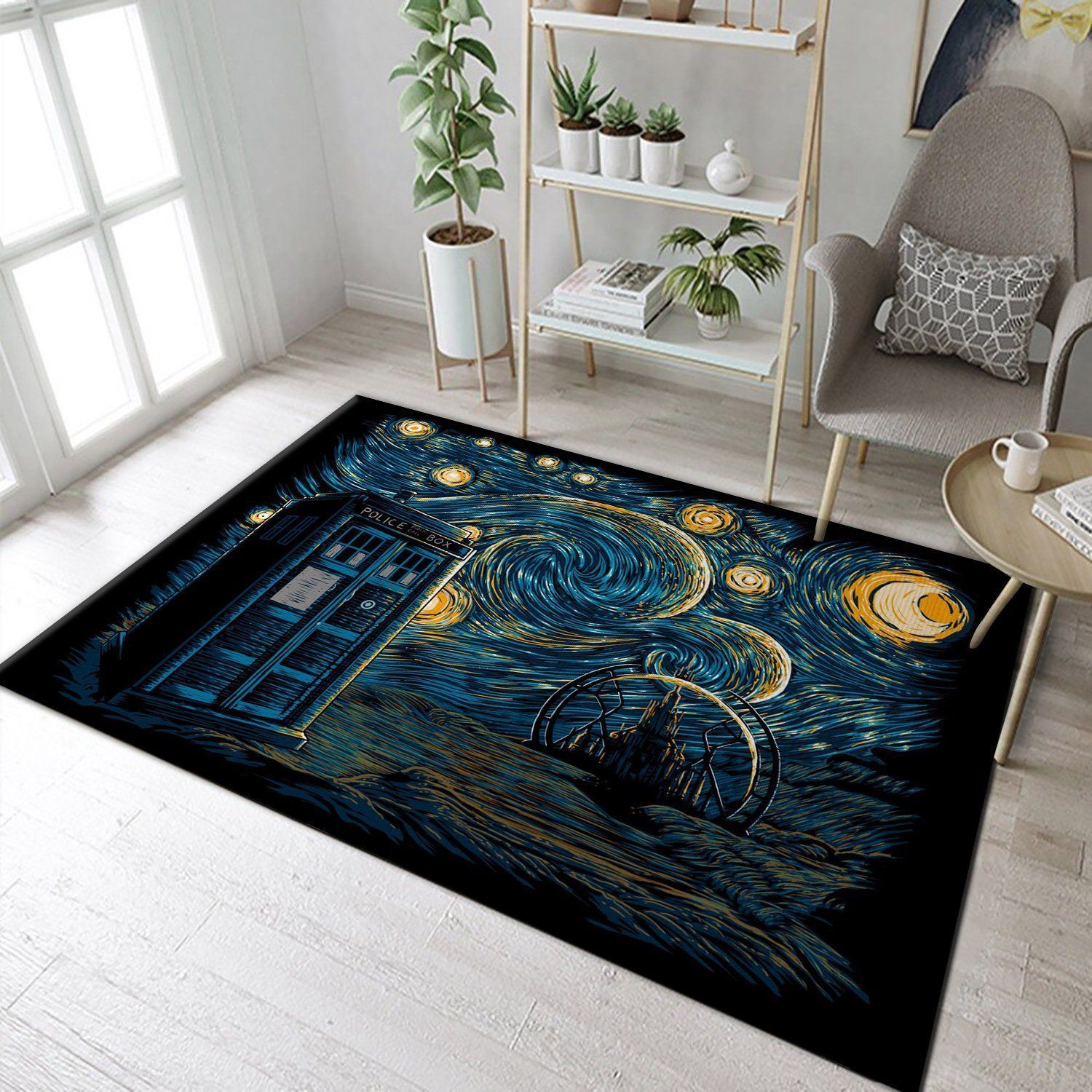 Starry Gallifrey Area Rug, Kitchen Rug, Home US Decor - Indoor Outdoor Rugs