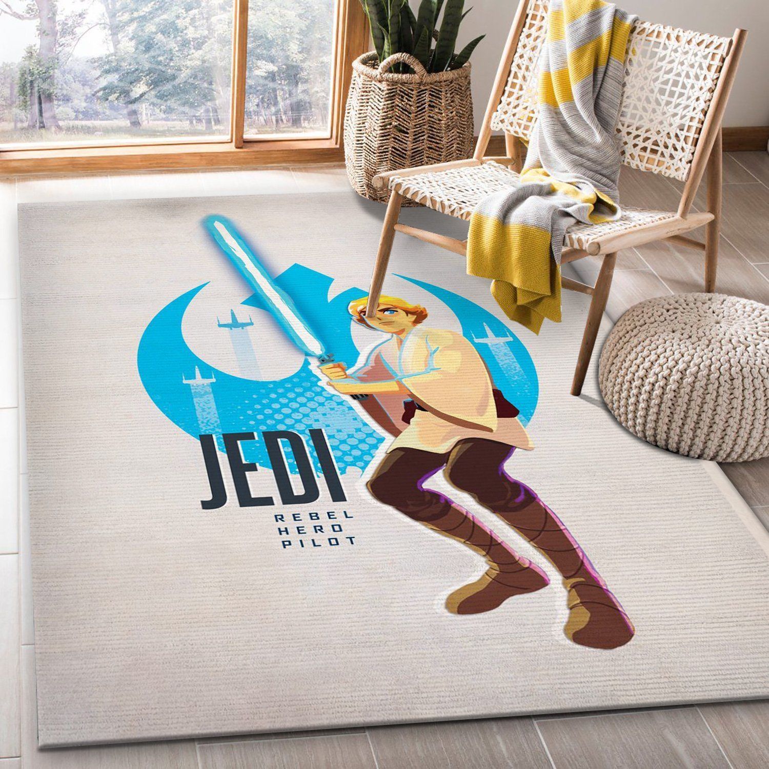 Jedi Rug Star Wars Galaxy Of Adventures US Gift Decor - Indoor Outdoor Rugs