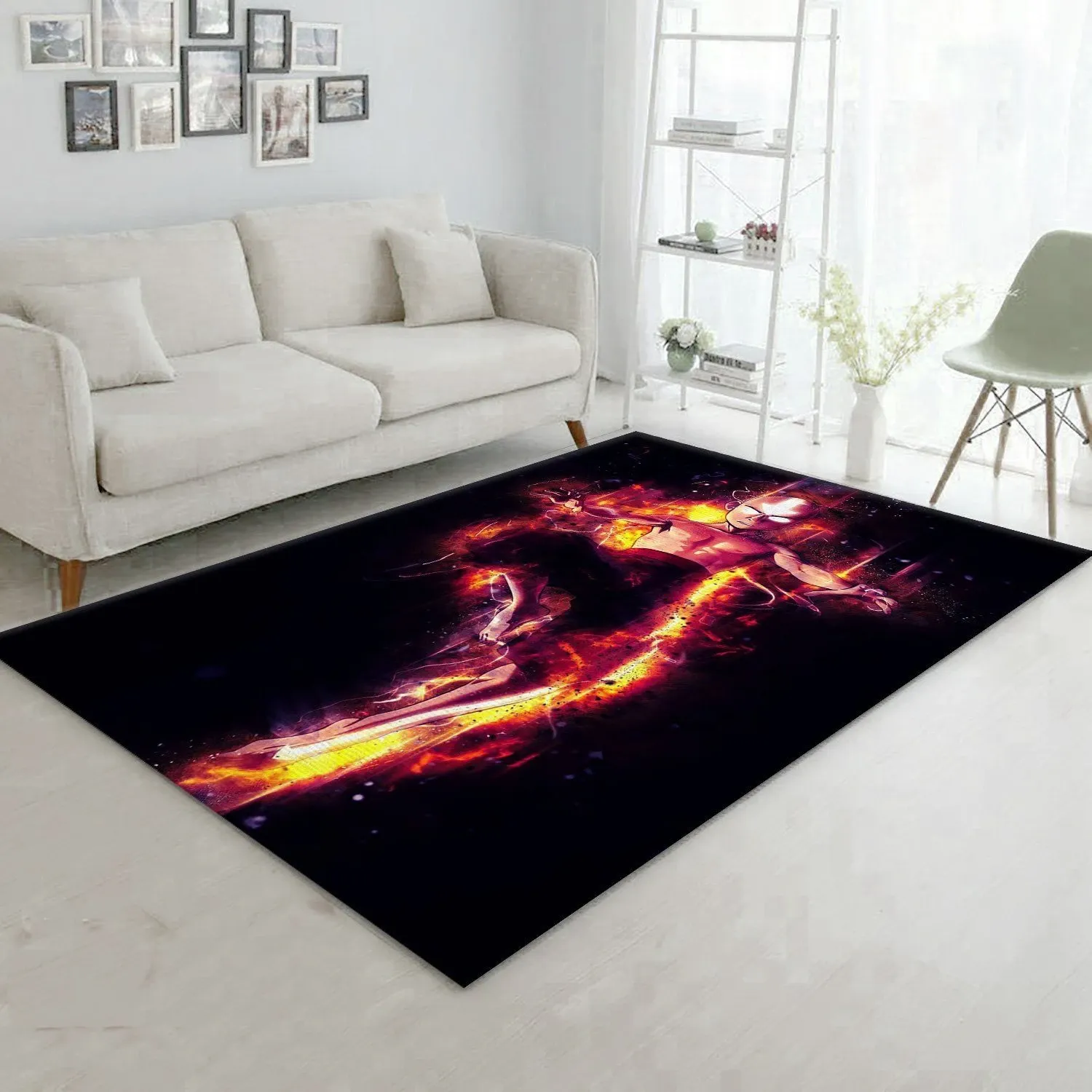 Anime Avatar Aura Fire Anime Rug Living Room Rug Home Decor Floor Decor - Indoor Outdoor Rugs