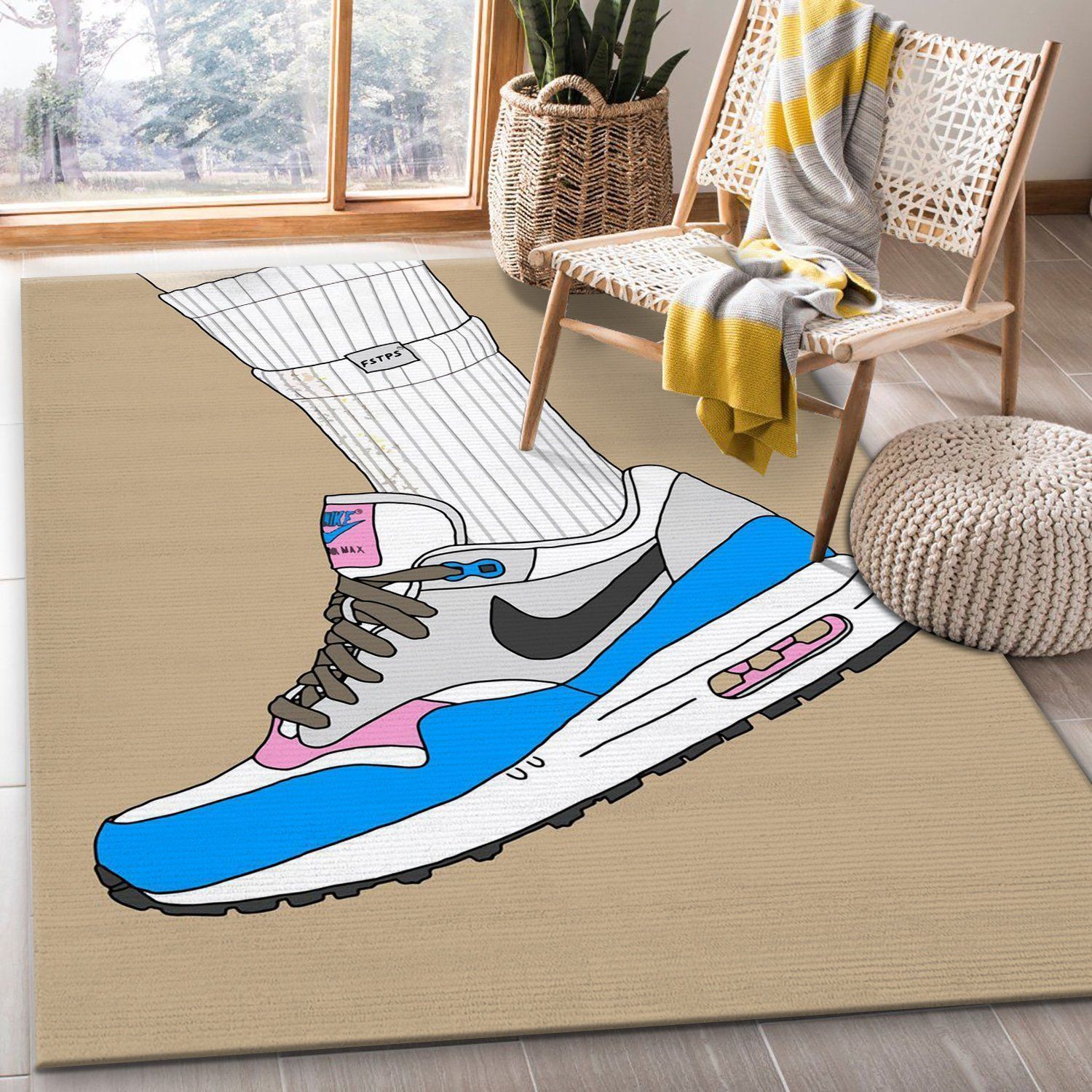 Nike Airmax Fashion Brand Area Rug Living Room Rug US Gift Decor - Indoor Outdoor Rugs