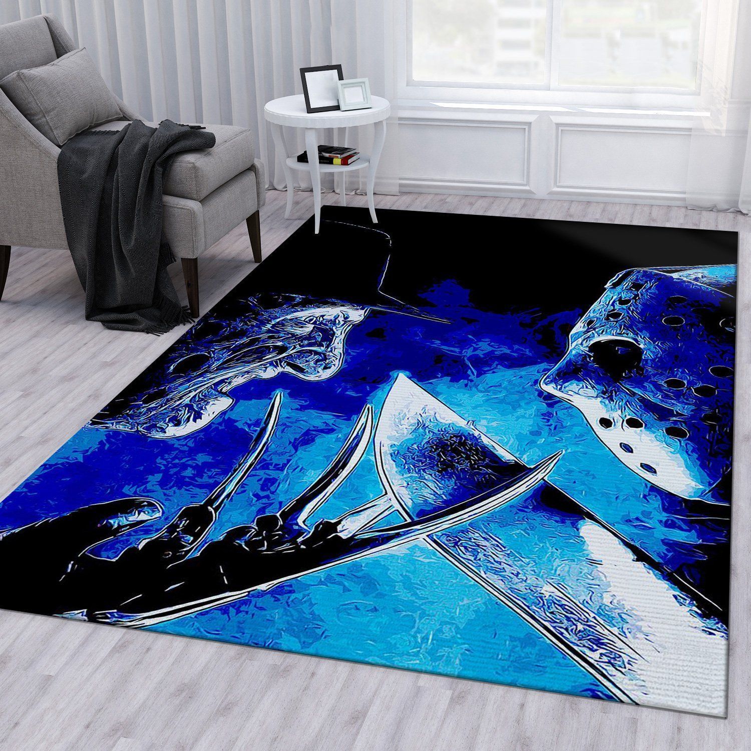 Freddy Vs Jason Area Rug For Gift Living Room Rug Home Decor Floor Decor - Indoor Outdoor Rugs