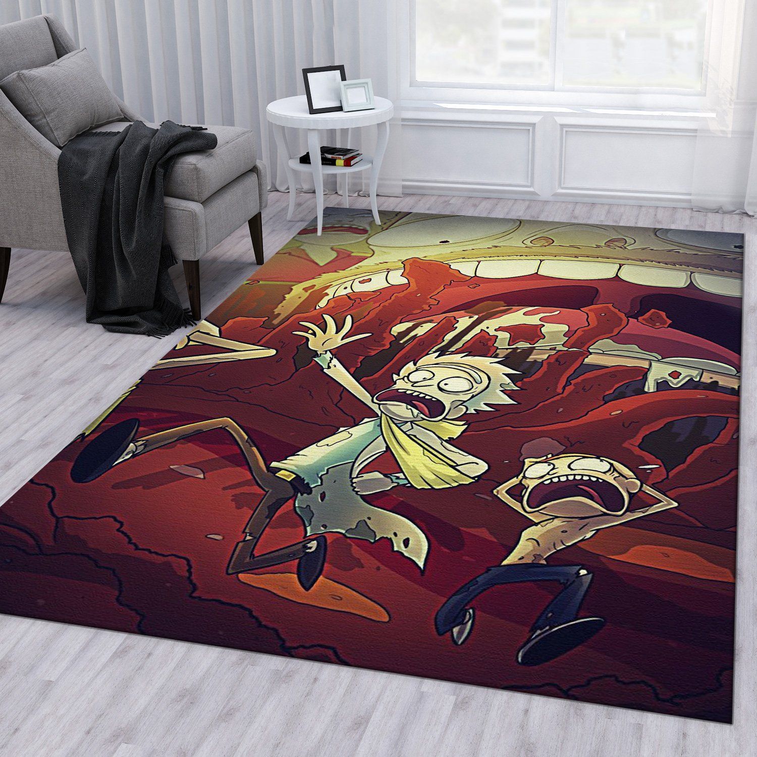 Rick And Morty Area Rug For Christmas Living Room Rug Home Decor Floor Decor - Indoor Outdoor Rugs