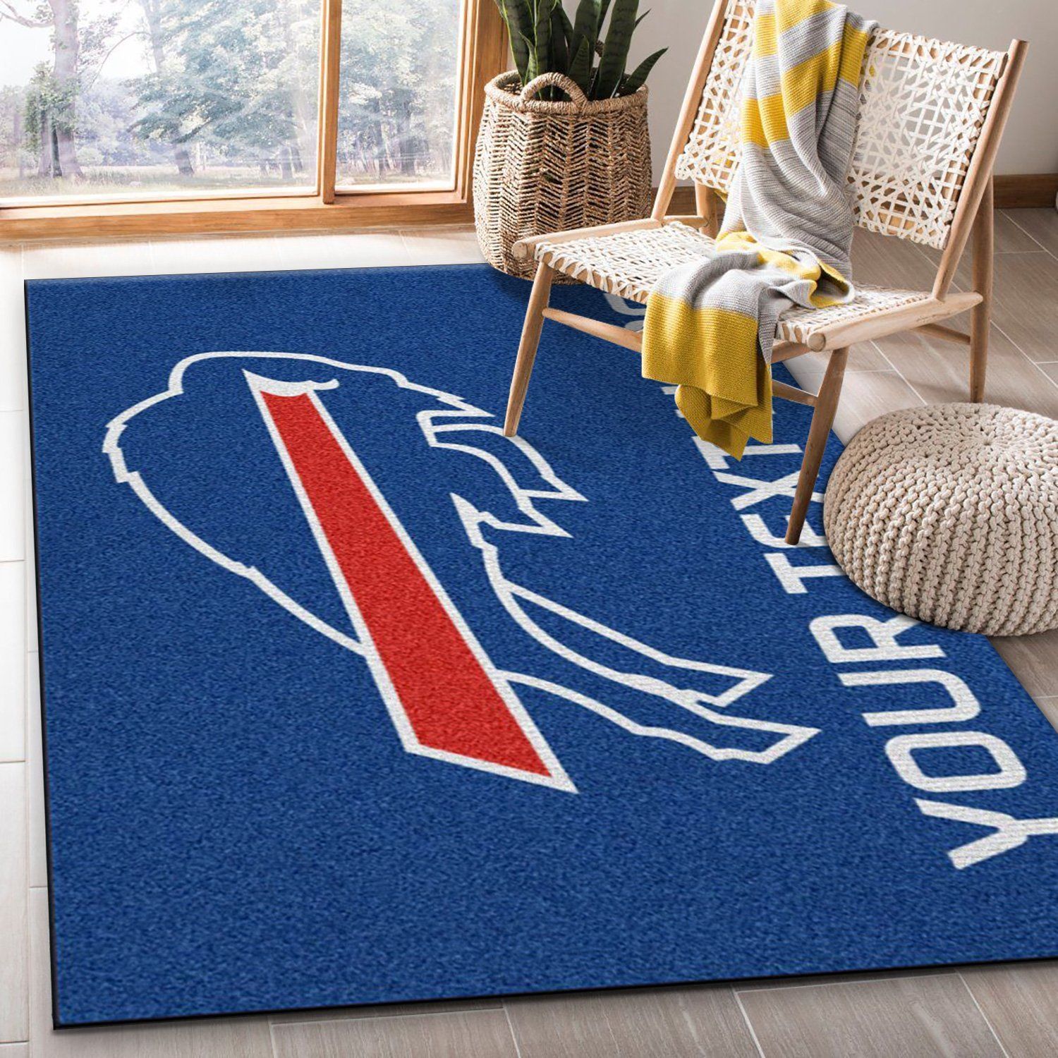 Customizable Buffalo Bills Personalized Accent Rug NFL Area Rug For Christmas, Kitchen Rug, US Gift Decor - Indoor Outdoor Rugs