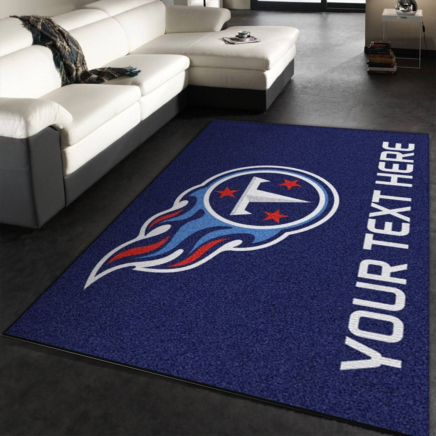 Customizable Tennessee Titans Personalized Accent Rug NFL Area Rug For Christmas, Living room and bedroom Rug, Home US Decor - Indoor Outdoor Rugs