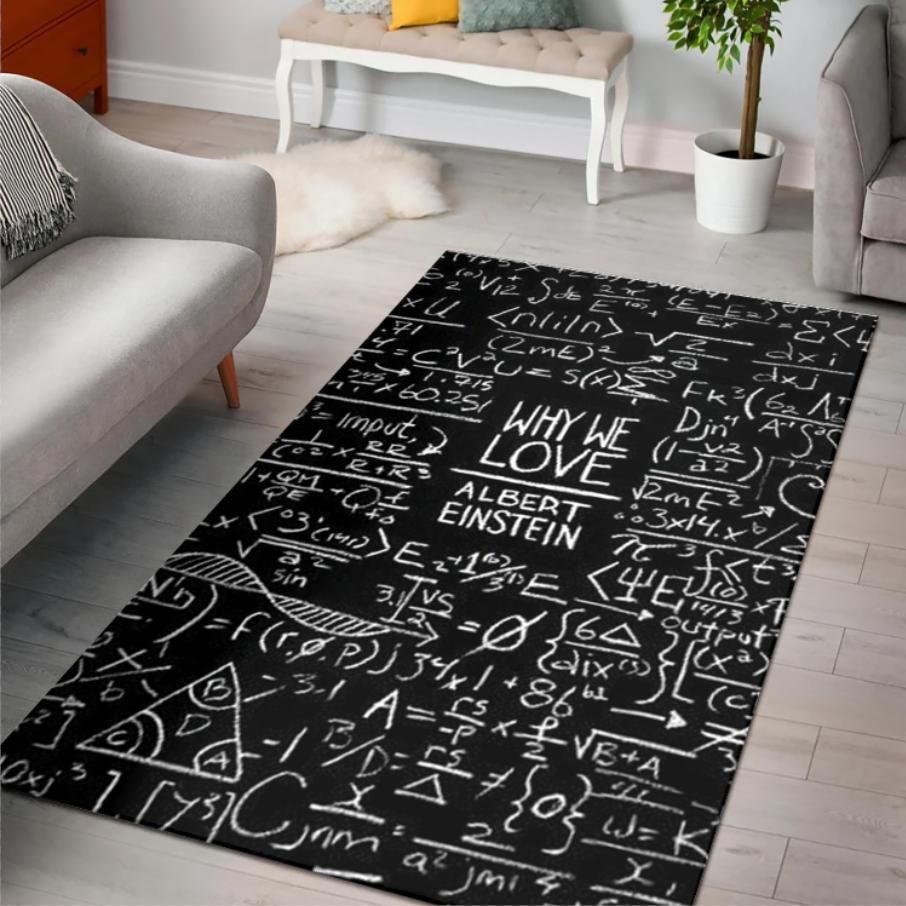 Albert Einstein Formula Area Rug Rugs For Living Room Rug Home Decor - Indoor Outdoor Rugs