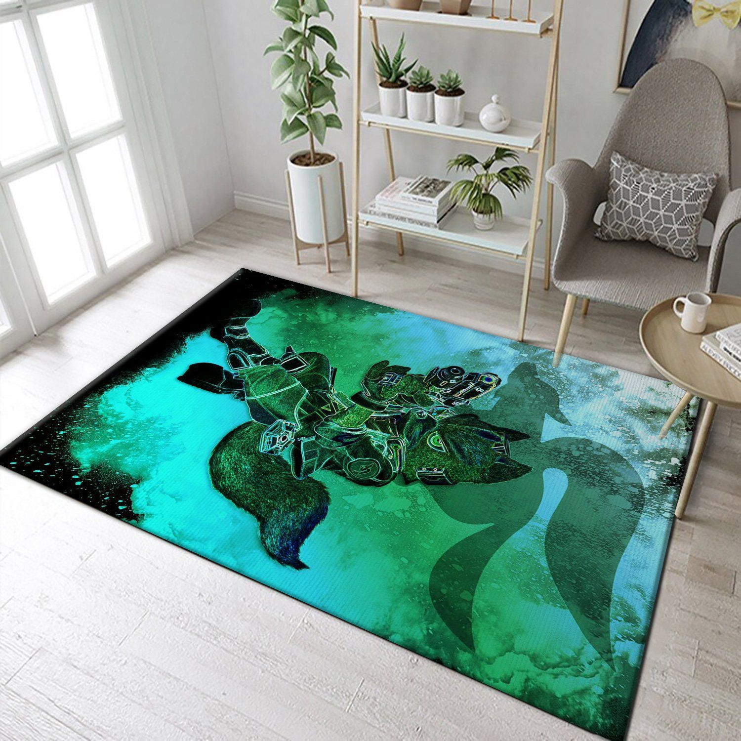 Soul Of The Galactic Fox Anime Hero Area Rug, Living Room Rug, Family Gift US Decor - Indoor Outdoor Rugs